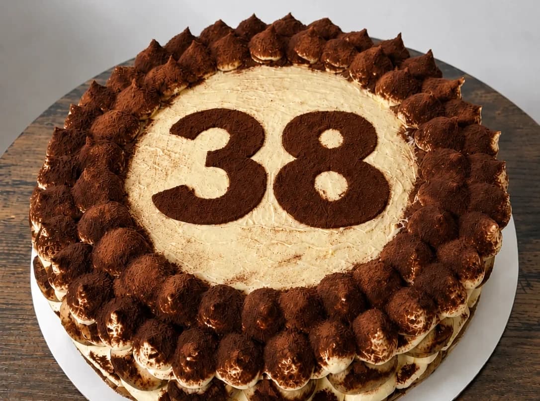 Tiramisu birthday cake